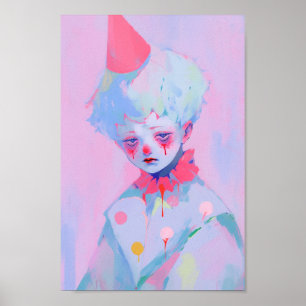 Ledsen Young Clown Poster