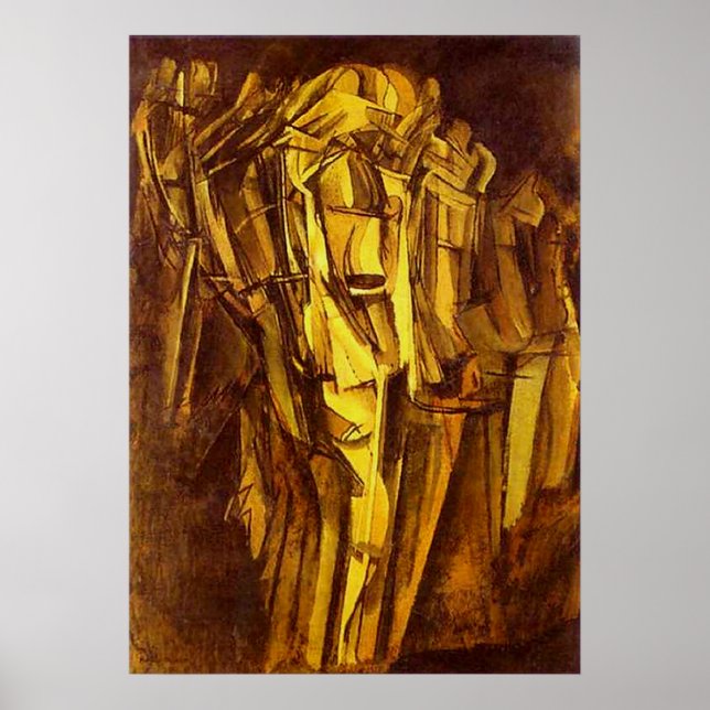 Ledsen Young Man i Tåg Poster (Framsidan)