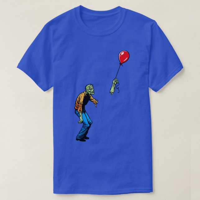 Ledsen Zombie och Balloon Baseball TShirt T Shirt (Design framsida)