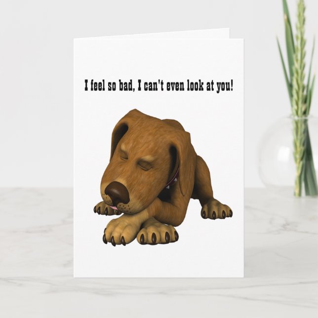 Ledsens Hund Apology... Kort (Framsida)