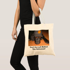 Ledsens Hund Har Lämnat bakom denna Halloween Tygkasse
