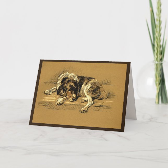 Ledsens Hund Sympati Kort (Framsida)