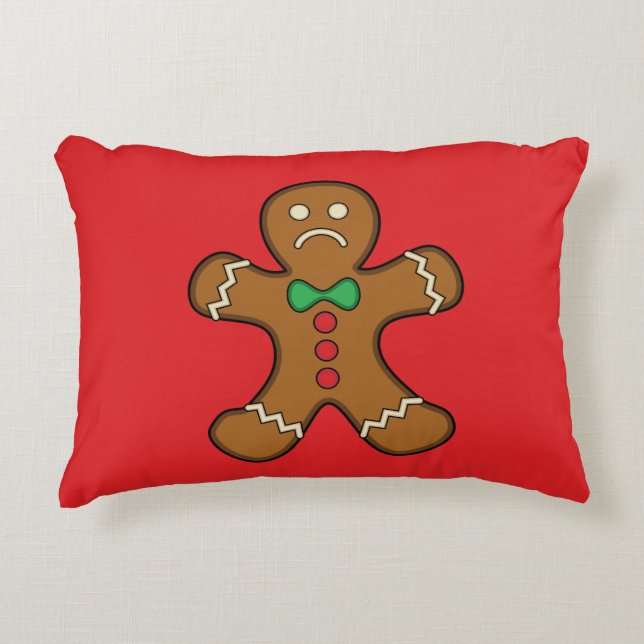 Ledsens Pepparkaksgubbe Prydnadskudde (Framsidan)