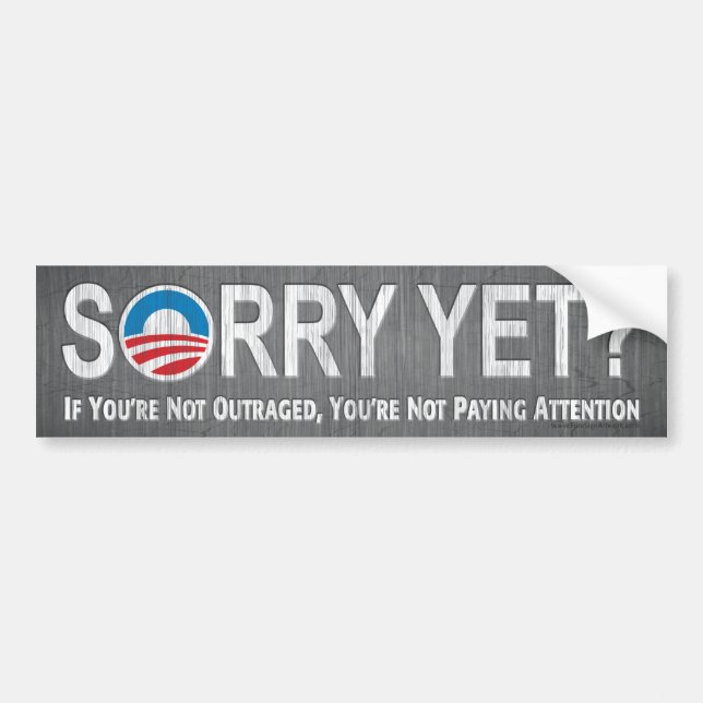 Ledset ännu? Anti Obama bildekal (Framsidan)