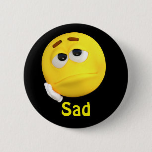 Ledset ansikte för Emoji Emoticontecknad Knapp