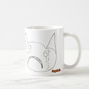 Ledset ansikte kaffemugg