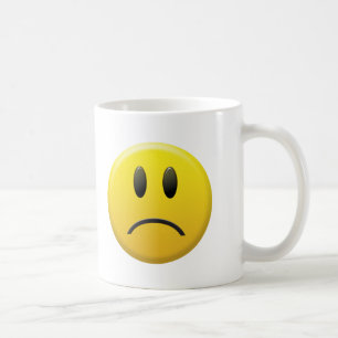 Ledset ansikte kaffemugg