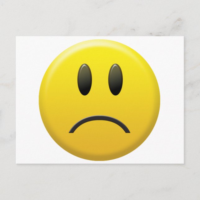 Ledset ansikte vykort (Framsida)