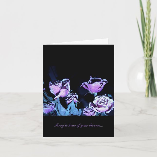 Ledset att höra av din skilsmässa… kort (Framsida)