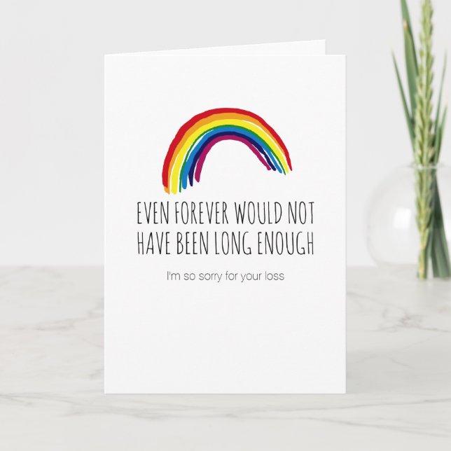 Ledset för din älsklings- sympati för förlust | kort (Framsida)