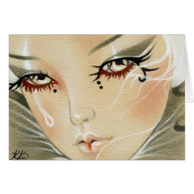 Ledset gyckelmakareTeardropkort Hälsningskort (Framsidan Horizontal)