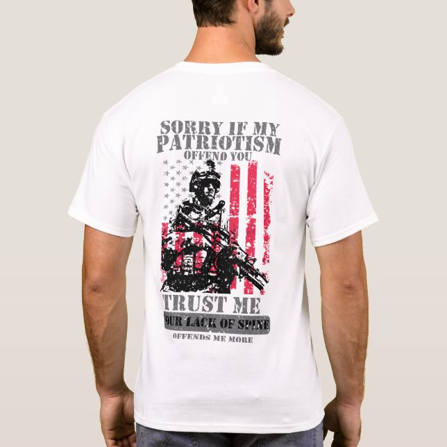 Ledset, om min patriotism kränker dig t shirt (Baksida)