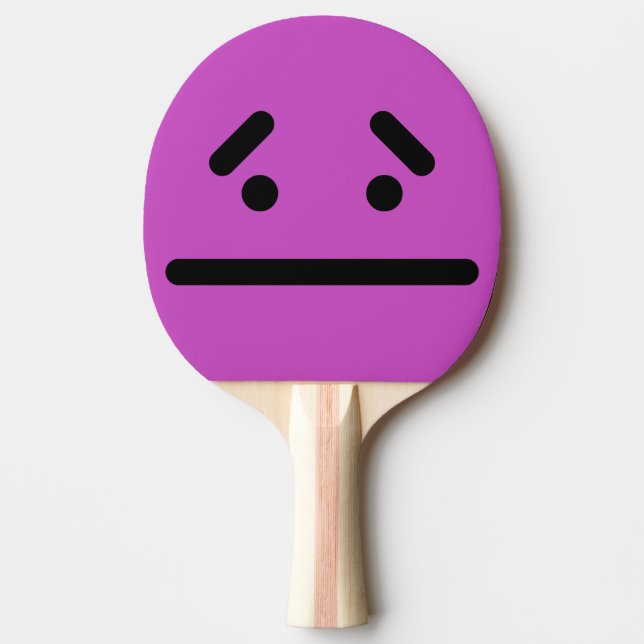 Ledset tomt ansikte lila  pingisracket (Framsidan)