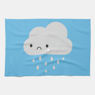 Ledsna Kawaii regnar molnet Kökshandduk