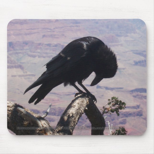 Ledsna korpsvarta Mousepad Musmatta (Framsidan)