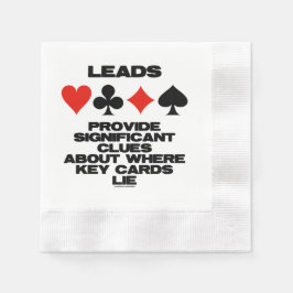 Ledtrådar ger betydande ledtrådar om nyckelkort pappersservett