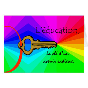 L'Education, Education Teacher Apprecition Fransk Hälsningskort