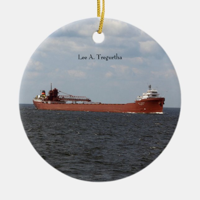 Lee A. Tregurtha-utsmyckning Julgransprydnad Keramik (Framsidan)