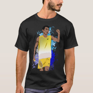 Lee Chong Wei Cartoon Black - Badminton T-shirt