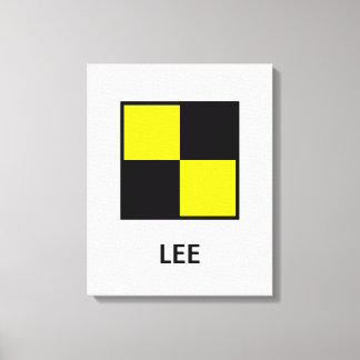 Lee Family Namn Nautical Flagga Canvastryck