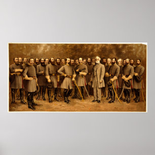 Lee & hans Generals av W.B. Matthews Poster