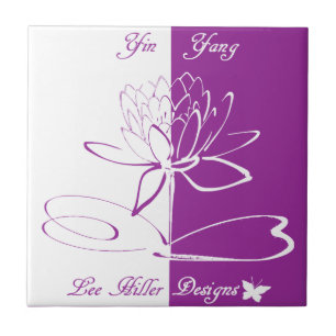 Lee Hiller Desiger Logotyp Accents White Violet Kakelplatta