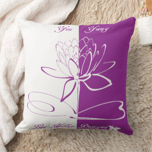 Lee Hiller Desiger Logotyp Accents White Violet Kudde