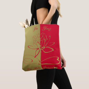 Lee Hiller Design Logotyp Accents Guld Red Tygkasse