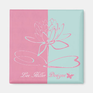 Lee Hiller Designs Accents Rosa Aqua Magnet