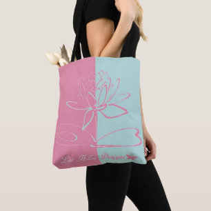 Lee Hiller Designs Accents Rosa Aqua Tygkasse