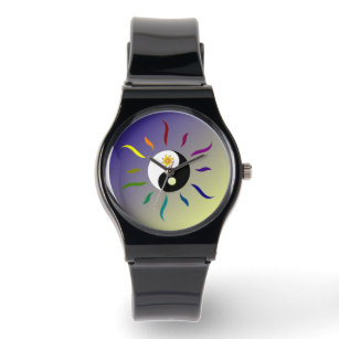 Lee Hiller Yin Yang Sol Måne Designer Watch Armbandsur