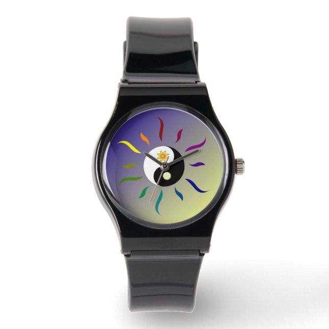 Lee Hiller Yin Yang Sol Måne Designer Watch Armbandsur (Front)