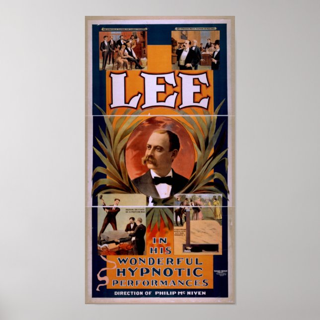 LEE Hypnotist Hypnotic VAUDEVILLE Poster (Framsidan)