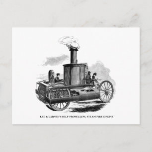 Lee & Larned Fire Engine Vykort