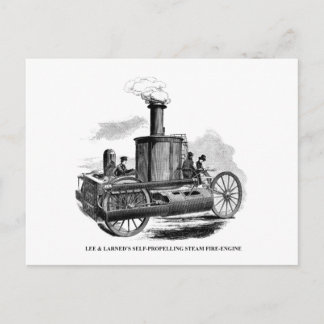 Lee & Larned Fire Engine Vykort