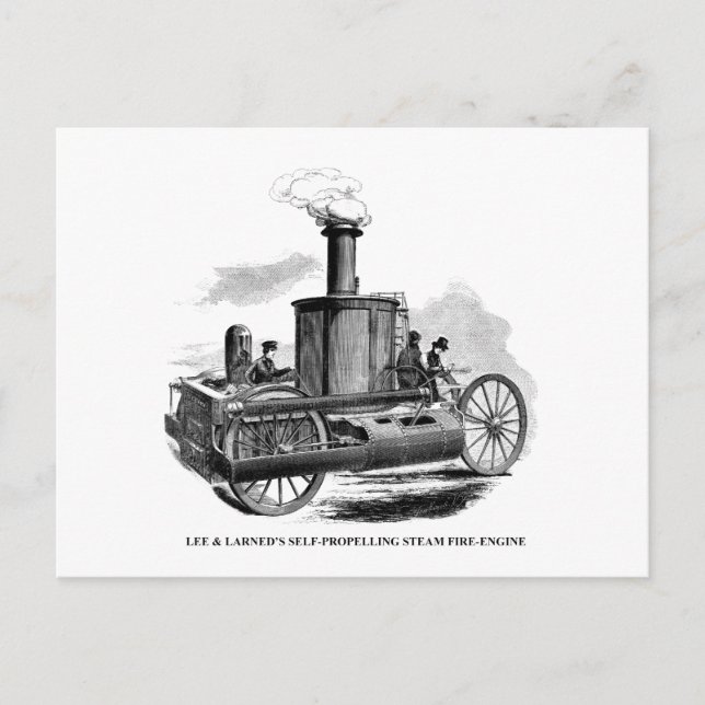 Lee & Larned Fire Engine Vykort (Framsida)