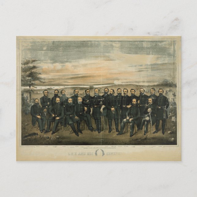 Lee och hans general av Americus Patterson (1904) Vykort (Framsida)