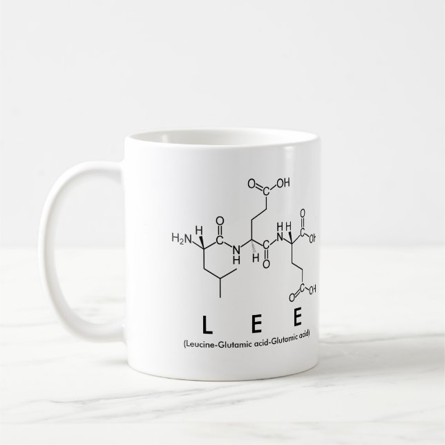 Lee peptide namn mugg (Vänster)
