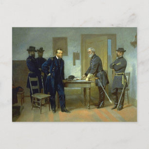Lee Surrendering to Grant, av Alonzo Chappel Vykort