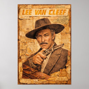 Lee Van Cleef med revolveraffisch Poster
