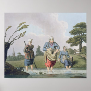 Leech Finders från "Costume of Yorkshire" engrave Poster