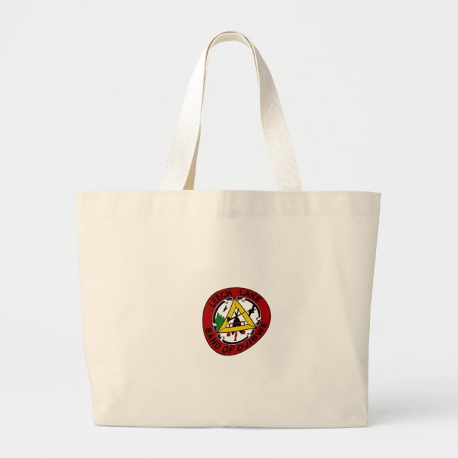 Leech Lake Reservation Flag Tote-väska Jumbo Tygkasse (Framsidan)