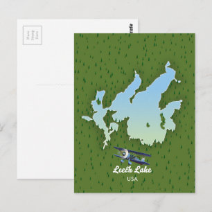 Leech lake Reskarta Vykort