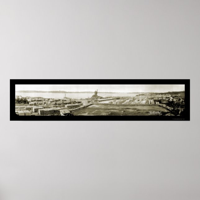 Leech Sjö Lumber Walker, MN Photo 1915 Poster (Framsidan)