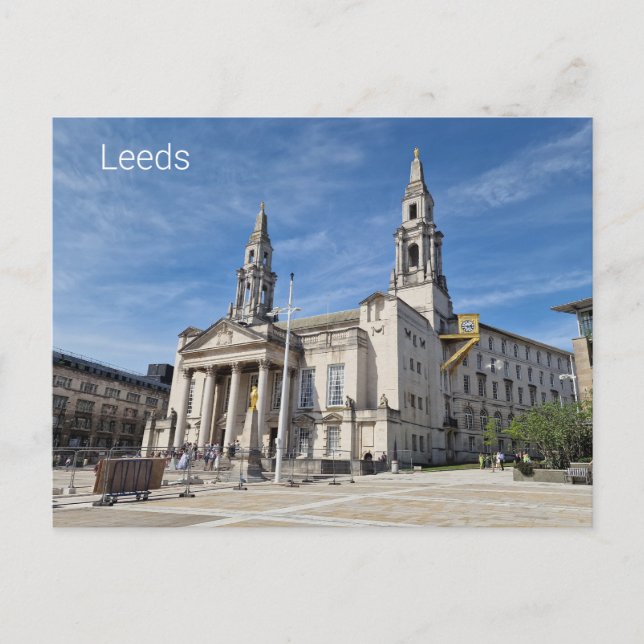 Leeds Civic Hall Vykort (Framsida)