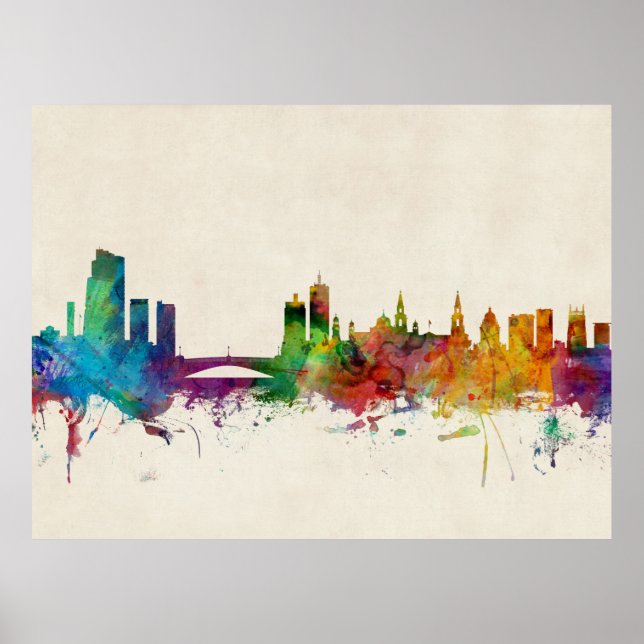 Leeds England Skyline Poster (Framsidan)