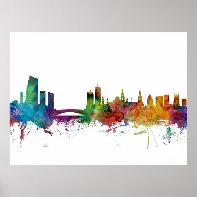 Leeds England Skyline Poster (Framsidan)
