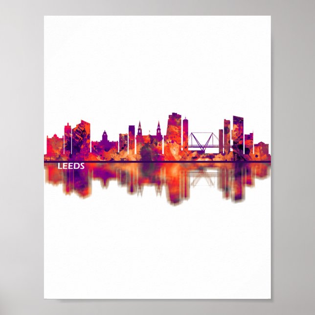 Leeds England Skyline Poster (Framsidan)