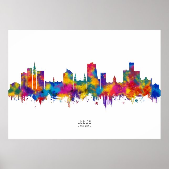 Leeds England Skyline Poster (Framsidan)