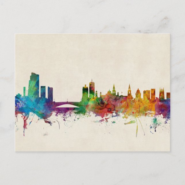 Leeds England Skyline Vykort (Framsida)